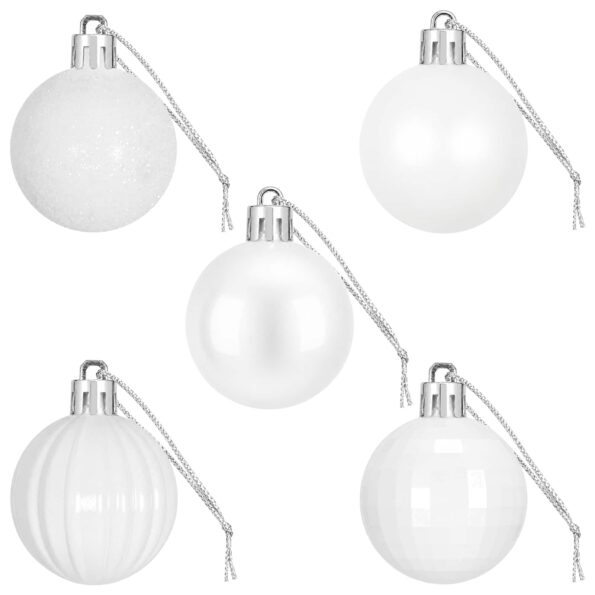 vidaXL Sada vianočných gúľ 150 ks Biela 3 cm Polystyrén – Obrázok 4