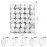 vidaXL Sada vianočných gúľ 150 ks Biela 3 cm Polystyrén – Obrázok 6