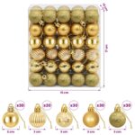 vidaXL Sada vianočných gúľ 150 ks Zlatá 3 cm Polystyrén – Obrázok 6