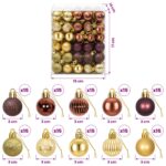 vidaXL Sada vianočných gúľ 150 ks Hnedá a zlatá 3 cm Polystyrén – Obrázok 6
