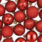 vidaXL Sada vianočných gúľ 100 ks Červená 4 cm Polystyrén – Obrázok 5