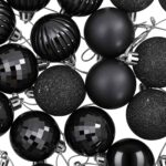 vidaXL Sada vianočných gúľ 100 ks Čierna 4 cm Polystyrén – Obrázok 5