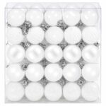 vidaXL Sada vianočných gúľ 100 ks Biela 4 cm Polystyrén – Obrázok 3