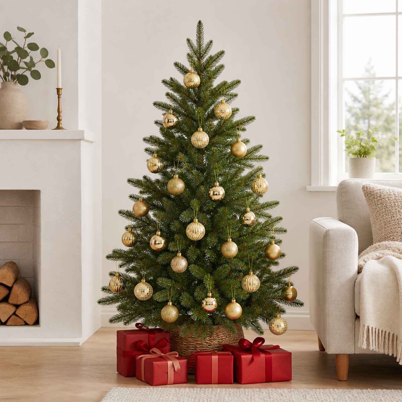 42050628_1.jpg vidaXL Sada vianočných gúľ 100 ks Zlatá 4 cm Polystyrén – Obrázok 1