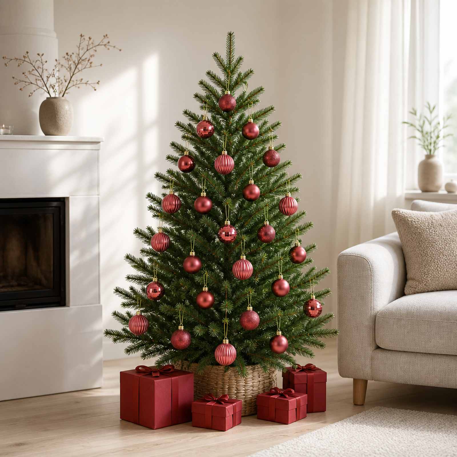 42050645_1.jpg vidaXL Sada vianočných gúľ 100 ks Víno červené 4 cm Polystyrén – Obrázok 1