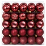 vidaXL Sada vianočných gúľ 100 ks Víno červené 4 cm Polystyrén – Obrázok 3