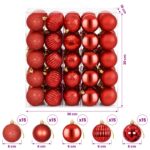 vidaXL Sada vianočných gúľ 75 ks Červená 6 cm Polystyrén – Obrázok 6