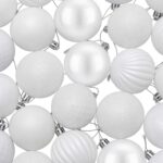 vidaXL Sada vianočných gúľ 75 ks Biela 6 cm Polystyrén – Obrázok 5