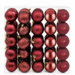vidaXL Sada vianočných gúľ 75 ks Víno červené 6 cm Polystyrén – Obrázok 3