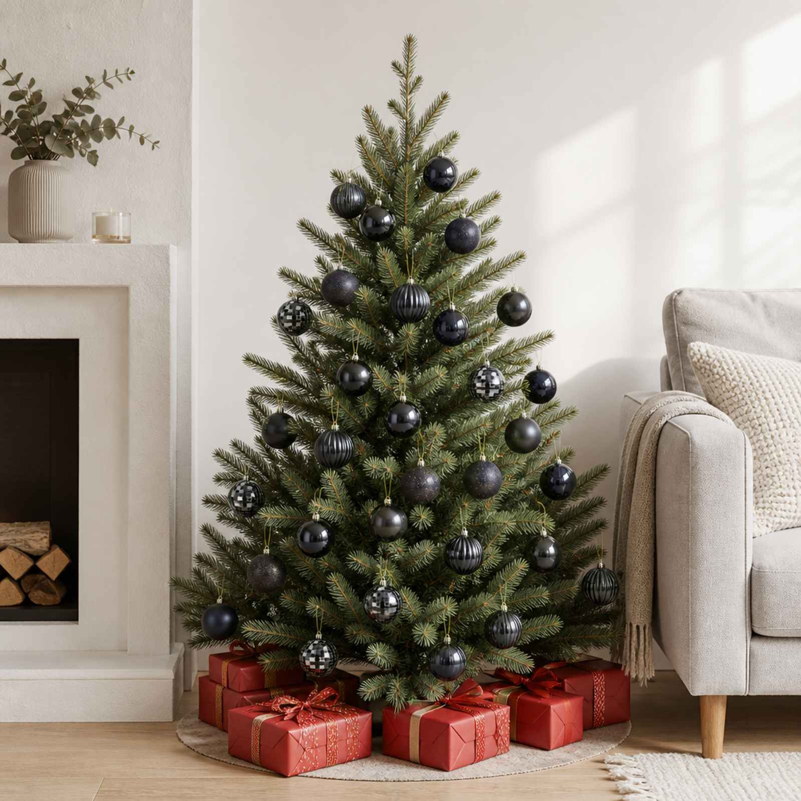 42050669_1.jpg vidaXL Sada vianočných gúľ 50 ks Čierna 8 cm Polystyrén – Obrázok 1