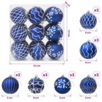 vidaXL Vianočná guľa set XL 18 ks Modrá a biela 8 cm Polystyrén – Obrázok 6