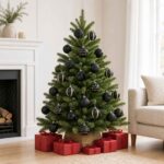 vidaXL Sada vianočných gúľ 36 ks Čierna 6 cm Polystyrén