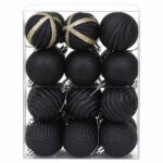 vidaXL Sada vianočných gúľ 36 ks Čierna 6 cm Polystyrén – Obrázok 3