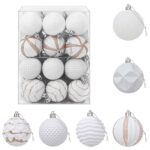 vidaXL Sada vianočných gúľ 36 ks Biela 6 cm Polystyrén – Obrázok 2