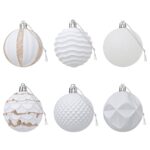 vidaXL Sada vianočných gúľ 36 ks Biela 6 cm Polystyrén – Obrázok 4