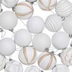 vidaXL Sada vianočných gúľ 36 ks Biela 6 cm Polystyrén – Obrázok 5