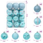 vidaXL Sada vianočných gúľ 36 ks Tyrkysová 6 cm Polystyrén – Obrázok 6