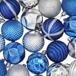 vidaXL Sada vianočných gúľ 36 ks Modrá a strieborná 6 cm Polystyrén – Obrázok 5