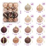 vidaXL Sada vianočných gúľ 36 ks Šampanská a hnedá 6 cm Polystyrén – Obrázok 6
