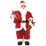 vidaXL Figúrka Mikuláša Červená 46 cm Polyester – Obrázok 3