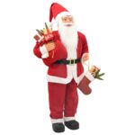 vidaXL Figúrka Mikuláša Červená 110 cm Polyester – Obrázok 2
