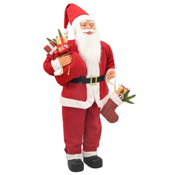 vidaXL Figúrka Mikuláša Červená 110 cm Polyester – Obrázok 2