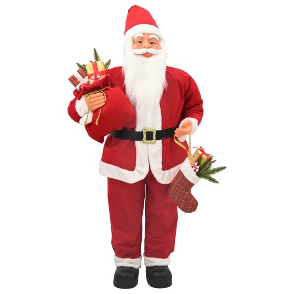 vidaXL Figúrka Mikuláša Červená 110 cm Polyester – Obrázok 3