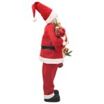 vidaXL Figúrka Mikuláša Červená 110 cm Polyester – Obrázok 4