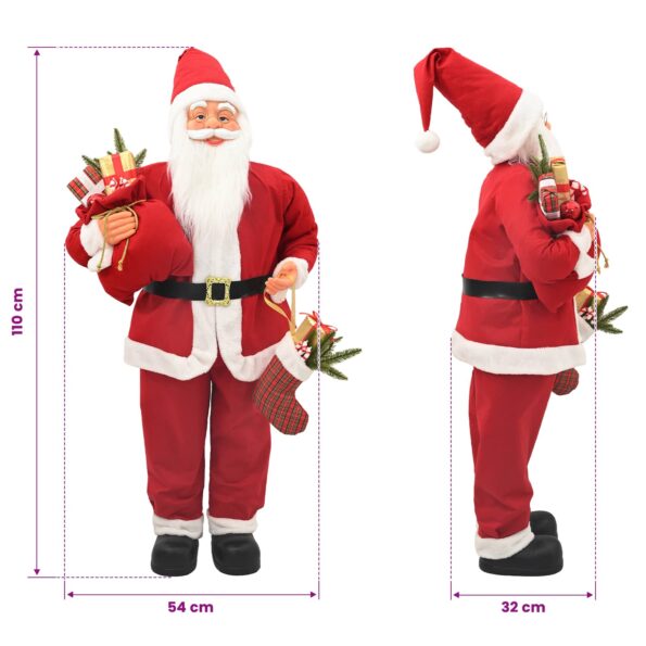 vidaXL Figúrka Mikuláša Červená 110 cm Polyester – Obrázok 8