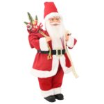 vidaXL Figúrka Mikuláša Červená 30 cm Polyester – Obrázok 2