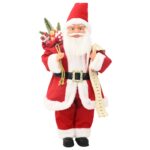 vidaXL Figúrka Mikuláša Červená 30 cm Polyester – Obrázok 3