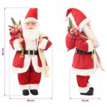 vidaXL Figúrka Mikuláša Červená 46 cm Polyester – Obrázok 8