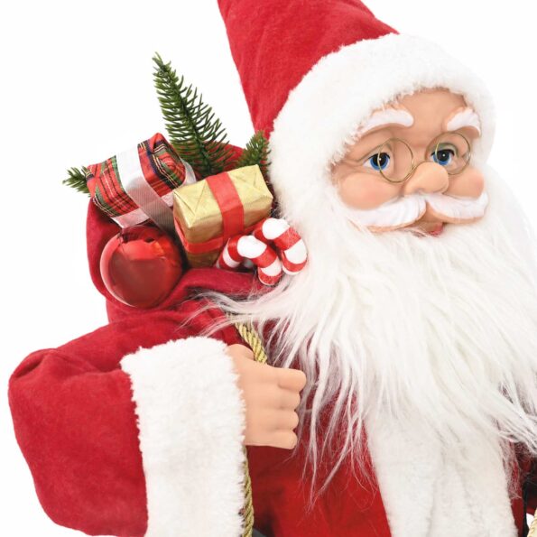 vidaXL Figúrka Mikuláša Červená 62 cm Polyester – Obrázok 6