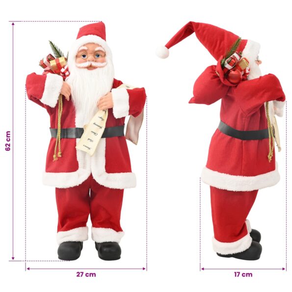 vidaXL Figúrka Mikuláša Červená 62 cm Polyester – Obrázok 8