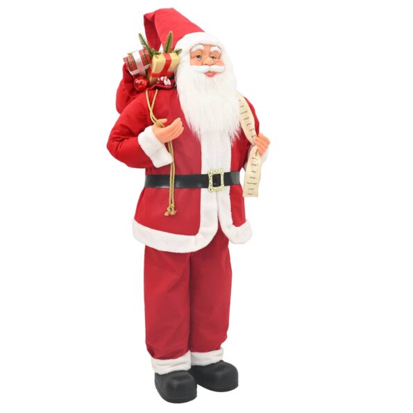 vidaXL Figúrka Mikuláša Červená 110 cm Polyester – Obrázok 2