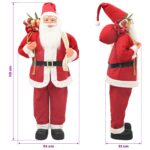 vidaXL Figúrka Mikuláša Červená 110 cm Polyester – Obrázok 8