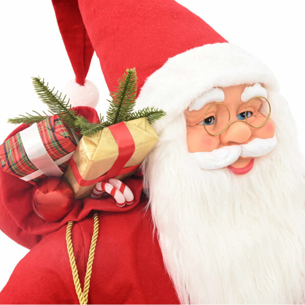 vidaXL Figúrka Mikuláša Červená 180 cm Polyester – Obrázok 6