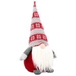 vidaXL Vianočný škriatok Červená 45 cm Polyester – Obrázok 2