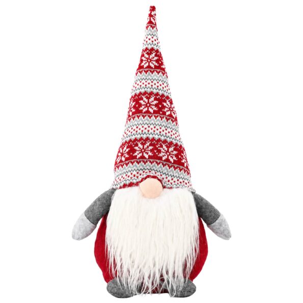 vidaXL Vianočný škriatok Červená 45 cm Polyester – Obrázok 3