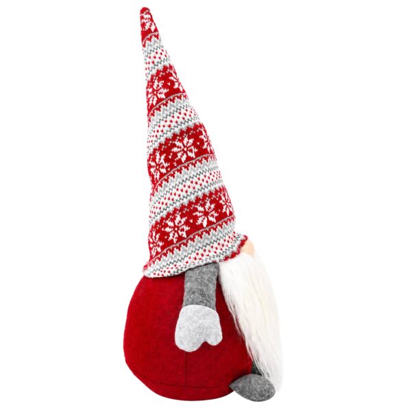 vidaXL Vianočný škriatok Červená 45 cm Polyester – Obrázok 4