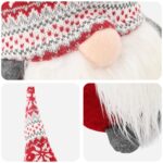 vidaXL Vianočný škriatok Červená 45 cm Polyester – Obrázok 6