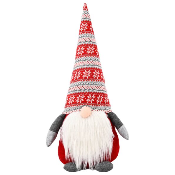 vidaXL Vianočný škriatok Červená 60 cm Polyester – Obrázok 3