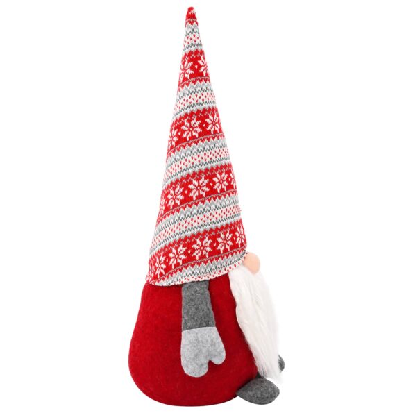 vidaXL Vianočný škriatok Červená 60 cm Polyester – Obrázok 4