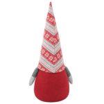 vidaXL Vianočný škriatok Červená 60 cm Polyester – Obrázok 5