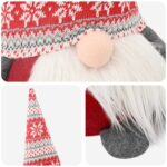 vidaXL Vianočný škriatok Červená 60 cm Polyester – Obrázok 6