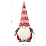 vidaXL Vianočný škriatok Červená 60 cm Polyester – Obrázok 7
