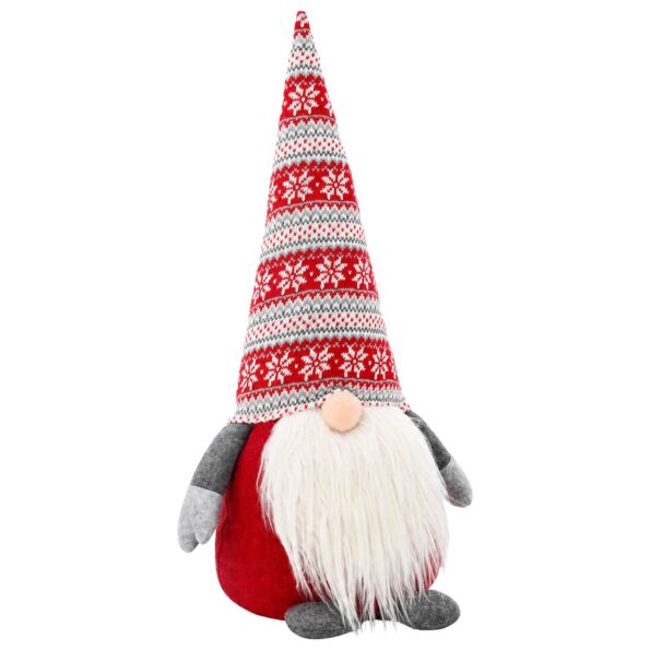 vidaXL Vianočný škriatok Červená 80 cm Polyester – Obrázok 2