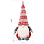 vidaXL Vianočný škriatok Červená 80 cm Polyester – Obrázok 7