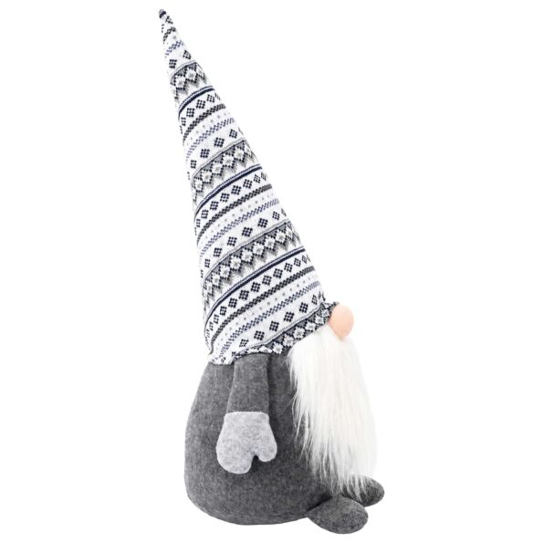 vidaXL Vianočný škriatok Sivá 45 cm Polyester – Obrázok 4