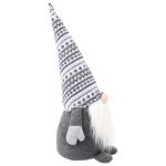 vidaXL Vianočný škriatok Sivá 60 cm Polyester – Obrázok 4